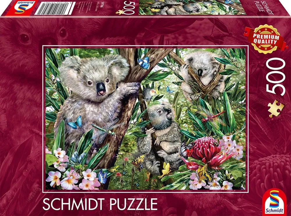 Pusle "Cute Koala Family" 500 tk-w008 WHSX Jigsaw Puzzles-Brain Games OÜ