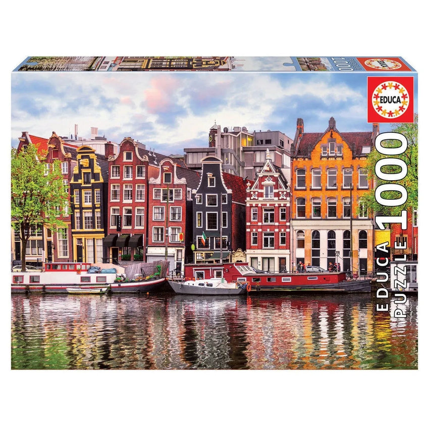 Pusle "Dancing houses, Amsterdam" 1000 tk-w008 WHSX Jigsaw Puzzles-Brain Games OÜ