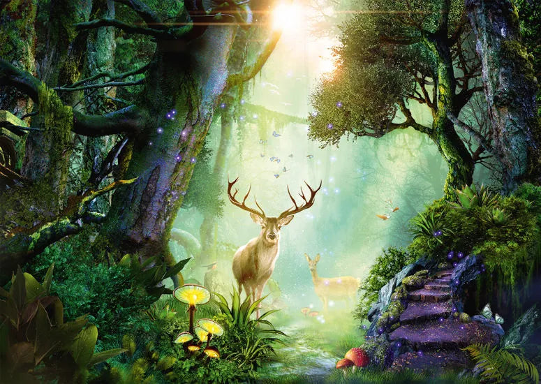 Pusle "Deer in the Forest" 1000 tk-w008 WHSX Jigsaw Puzzles-Brain Games OÜ