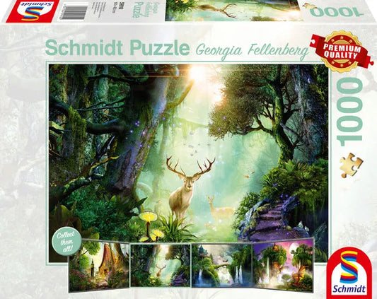 Pusle "Deer in the Forest" 1000 tk-w008 WHSX Jigsaw Puzzles-Brain Games OÜ