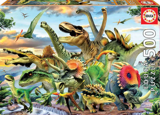 Pusle "Dinosaurs" 500 tk-w008 WHSX Jigsaw Puzzles-Brain Games OÜ