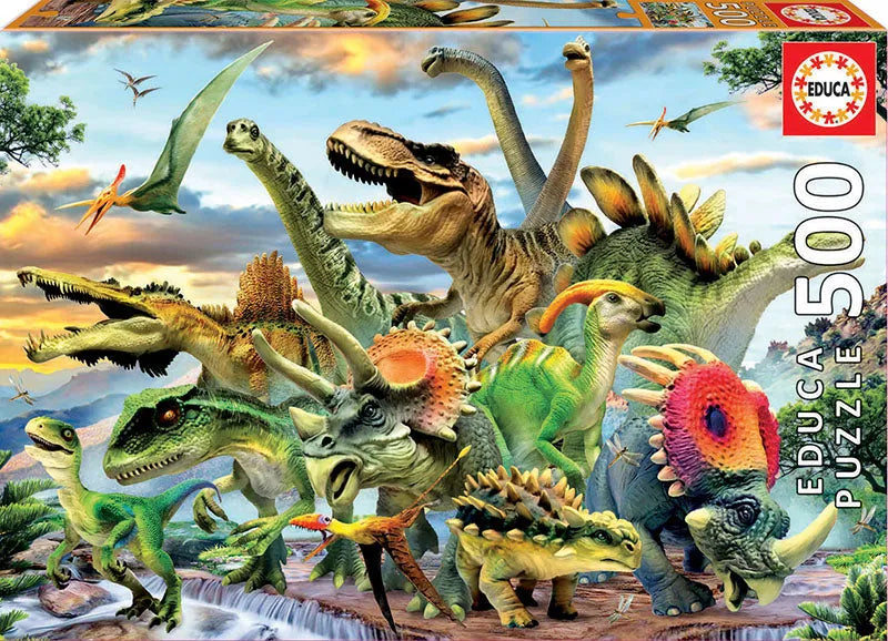 Pusle "Dinosaurs" 500 tk-w008 WHSX Jigsaw Puzzles-Brain Games OÜ