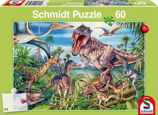 Pusle "Dinosaurustega koos" 60 tk-w008 WHSX Jigsaw Puzzles-Brain Games OÜ