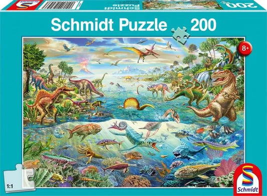 Pusle "Discover the Dinosaurs" 200 tk-w008 WHSX Jigsaw Puzzles-Brain Games OÜ