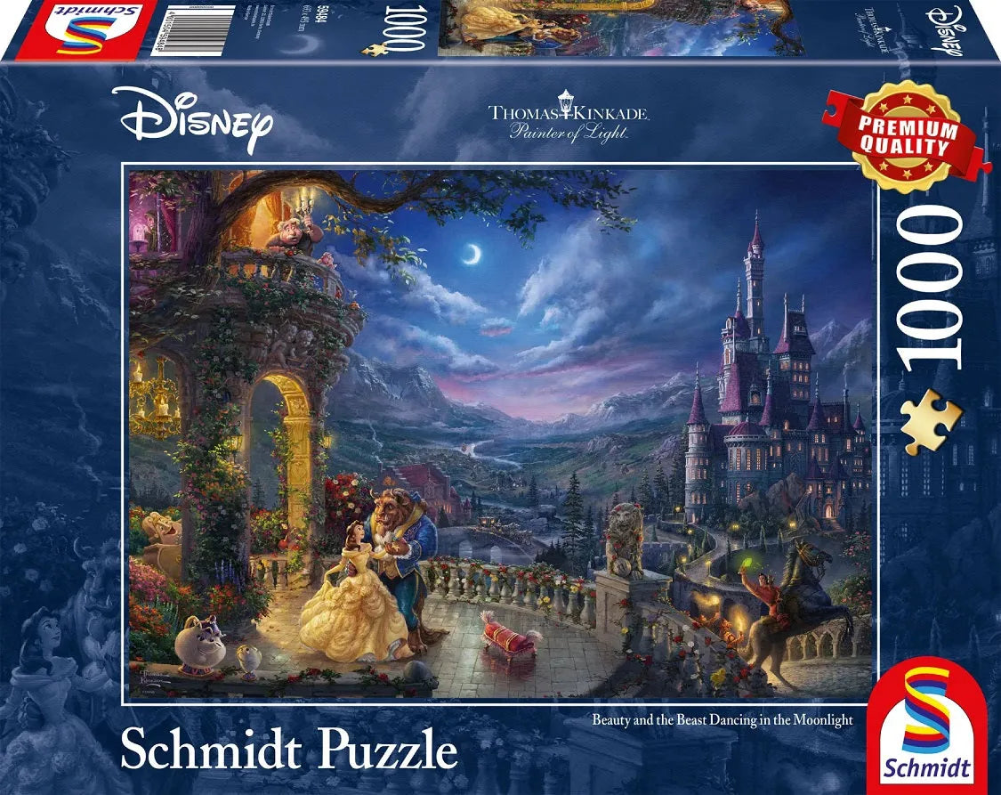 Pusle "Disney, Beauty and the Beast Dancing in the Moonlight" 1000 tk-w008 WHSX Jigsaw Puzzles-Brain Games OÜ
