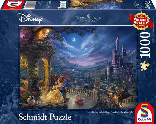 Pusle "Disney, Beauty and the Beast Dancing in the Moonlight" 1000 tk-w008 WHSX Jigsaw Puzzles-Brain Games OÜ