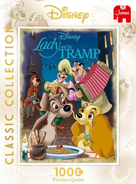 Pusle "Disney Classic Collection Lady & The Tramp" 1000 tk-108 Jigsaw Puzzles-Brain Games OÜ
