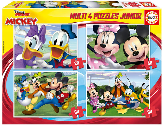 Pusle "Disney Junior - Mickey" 20-40-60-80 tk-w008 WHSX Jigsaw Puzzles-Brain Games OÜ