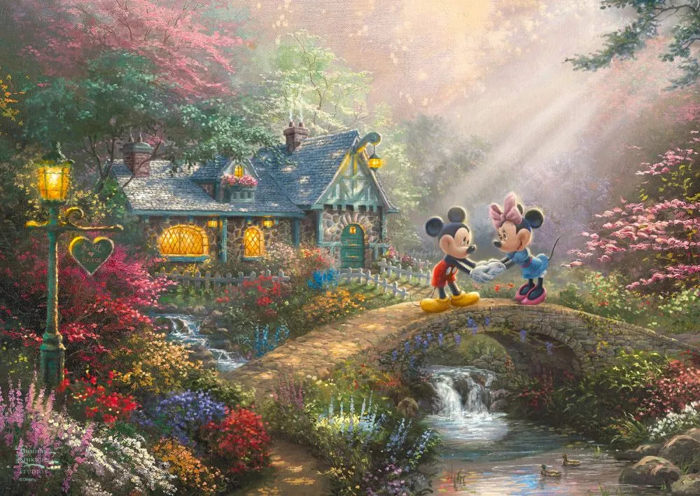 Pusle "Disney, Mickey and Minnie Sweetheart Bridge" 500 tk-w008 WHSX Jigsaw Puzzles-Brain Games OÜ