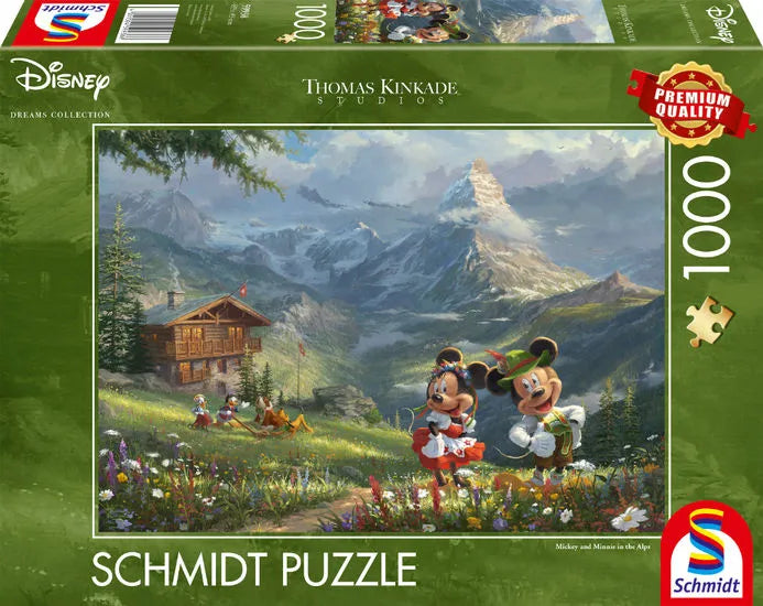 Pusle "Disney, Mickey & Minnie in the Alps" 1000 tk-w008 WHSX Jigsaw Puzzles-Brain Games OÜ