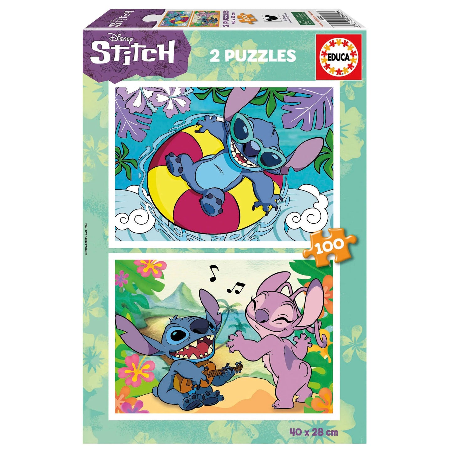 Pusle "Disney Stitch" 2 x 100 tk-w008 WHSX Jigsaw Puzzles-Brain Games OÜ