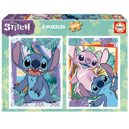 Pusle "Disney - Stitch" 2x500 tk-w008 WHSX Jigsaw Puzzles-Brain Games OÜ