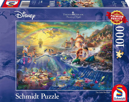 Pusle "Disney The Little Mermaid, Ariel" 1000 tk-w008 WHSX Jigsaw Puzzles-Brain Games OÜ