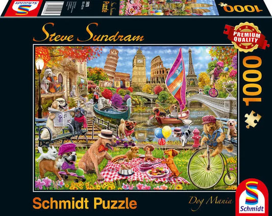 Pusle "Dog Mania" 1000 tk-w008 WHSX Jigsaw Puzzles-Brain Games OÜ
