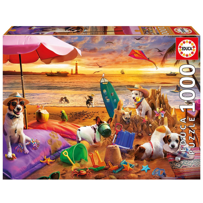 Pusle "Dogs playing at the Beach" 1000 tk