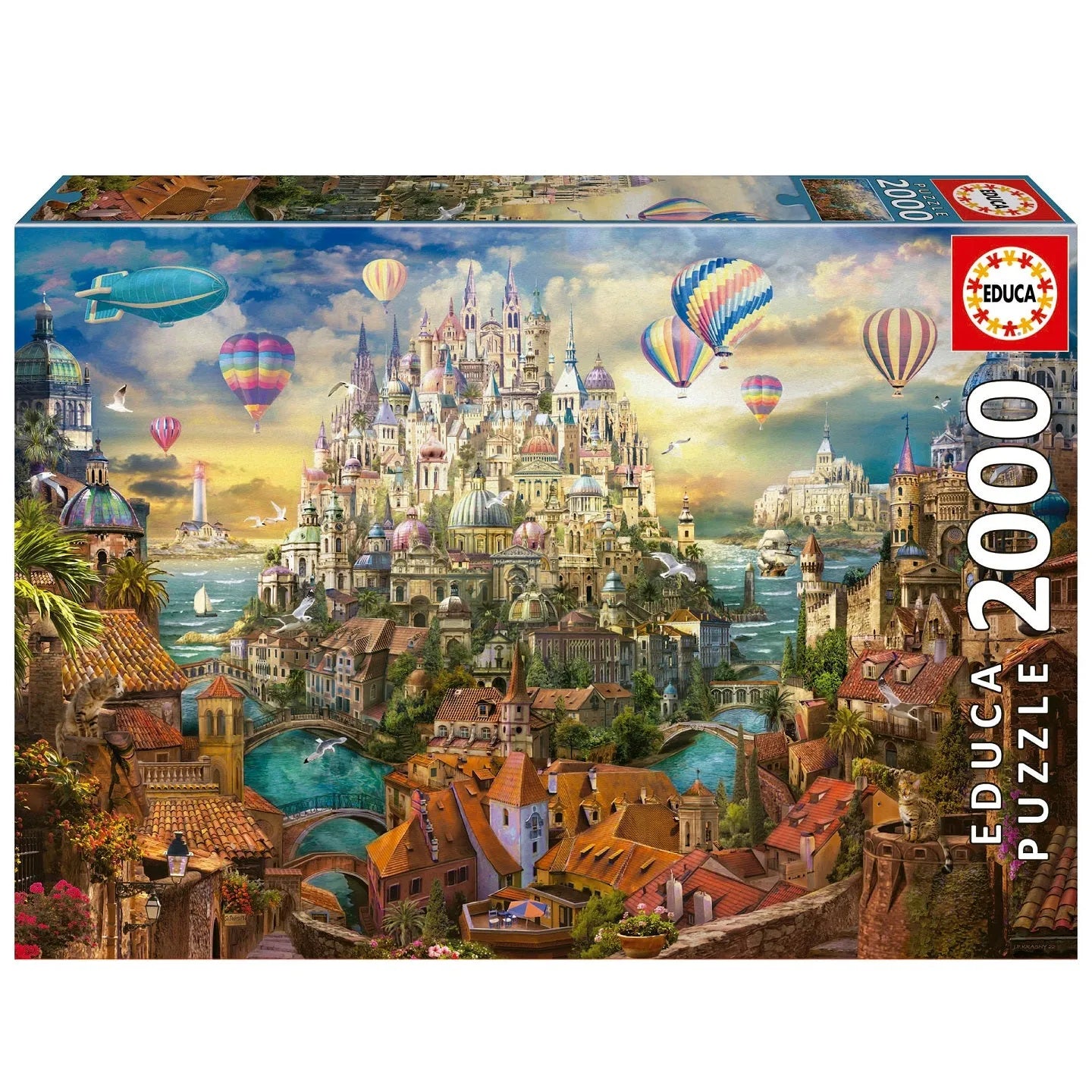 Pusle "Dream Town" 2000 tk-w008 WHSX Jigsaw Puzzles-Brain Games OÜ
