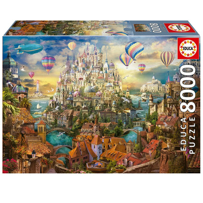 Pusle "Dream Town" 8000 tk-w008 WHSX Jigsaw Puzzles-Brain Games OÜ