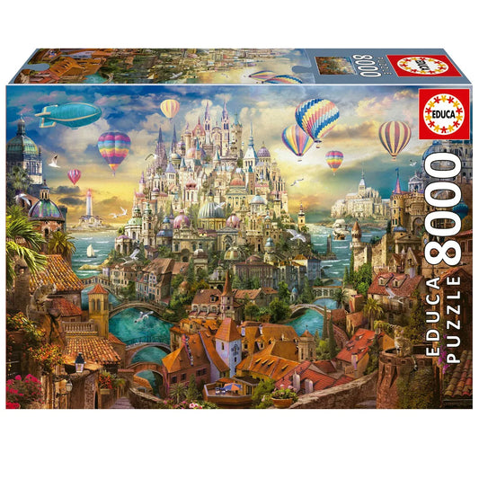 Pusle "Dream Town" 8000 tk-w008 WHSX Jigsaw Puzzles-Brain Games OÜ