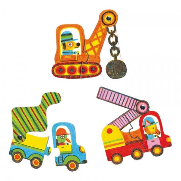Pusle Duo "Articulo vehicles" 12 tk-008 Jigsaw Puzzles-Brain Games OÜ