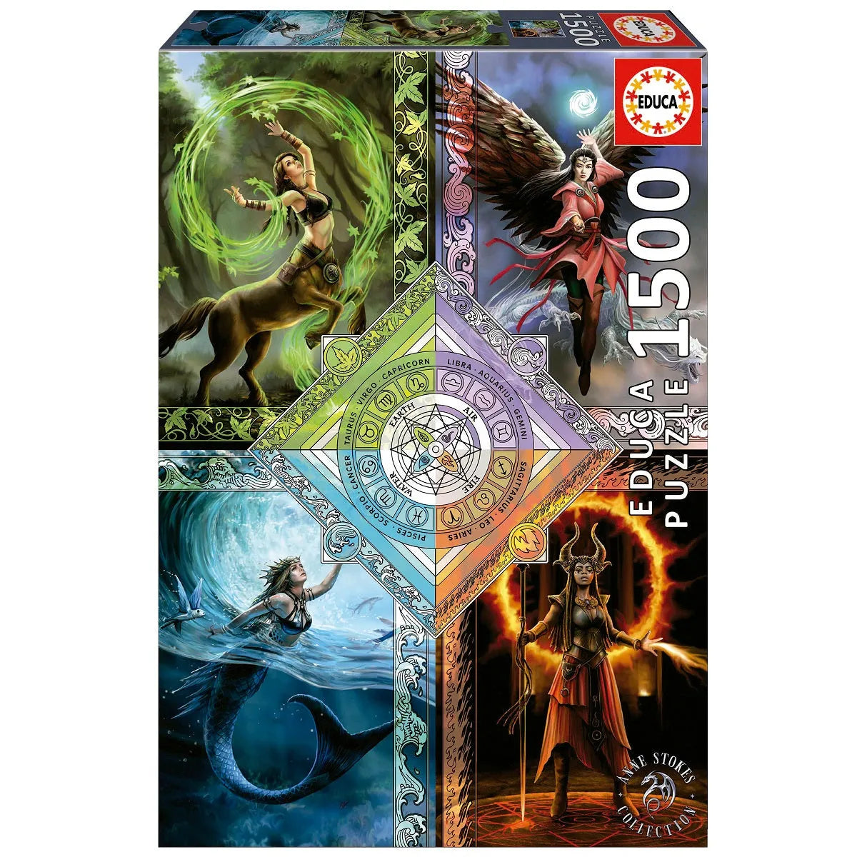 Pusle "Elemental Magic Star Chart, Anne Stokes" 1500 tk-w008 WHSX Jigsaw Puzzles-Brain Games OÜ