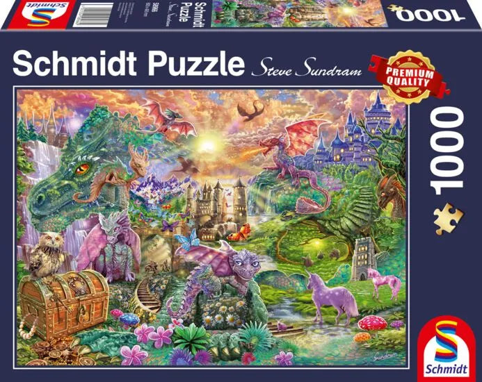 Pusle "Enchanted Dragon Kingdom" 1000 tk-w008 WHSX Jigsaw Puzzles-Brain Games OÜ