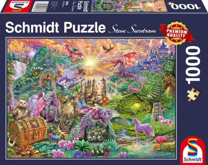 Pusle "Enchanted Dragon Kingdom" 1000 tk-w008 WHSX Jigsaw Puzzles-Brain Games OÜ