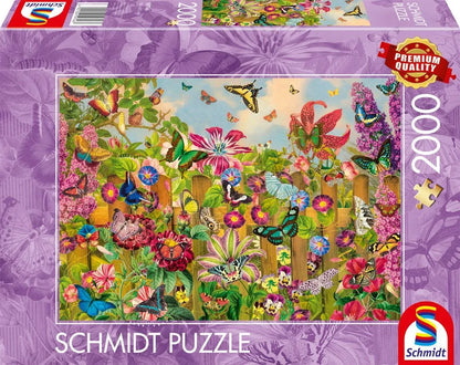Pusle "Enchanting butterfly garden" 2000 tk-w008 WHSX Jigsaw Puzzles-Brain Games OÜ