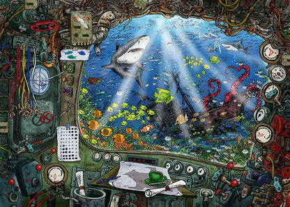 Pusle "Escape: Submarine" 759 tk-008 Jigsaw Puzzles-Brain Games OÜ