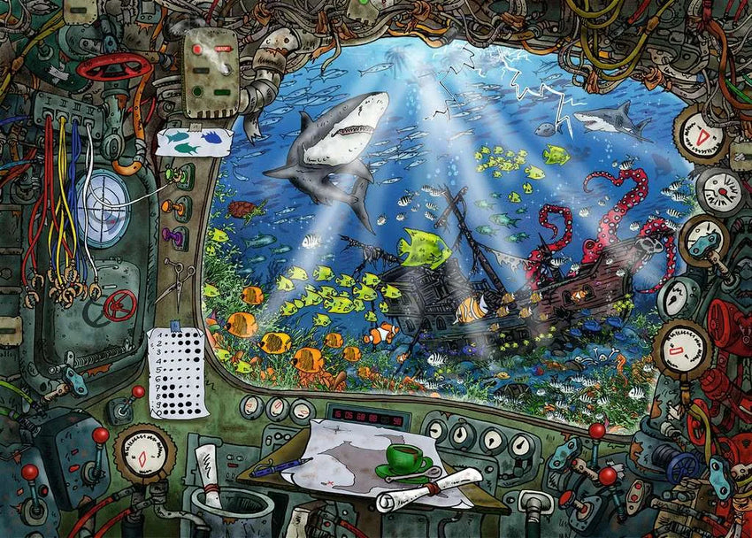 Pusle "Escape: Submarine" 759 tk-008 Jigsaw Puzzles-Brain Games OÜ