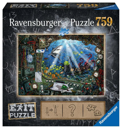 Pusle "Escape: Submarine" 759 tk-008 Jigsaw Puzzles-Brain Games OÜ