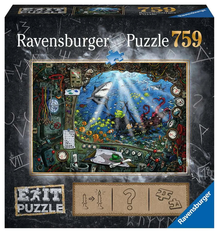 Pusle "Escape: Submarine" 759 tk-008 Jigsaw Puzzles-Brain Games OÜ