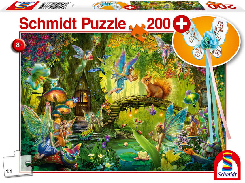 Pusle "Fairies in the forest" 200 tk-w008 WHSX Jigsaw Puzzles-Brain Games OÜ
