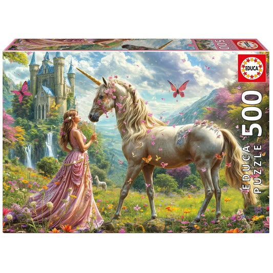 Pusle "Fairies, Unicorns, and Butterflies" 500 tk-w008 WHSX Jigsaw Puzzles-Brain Games OÜ