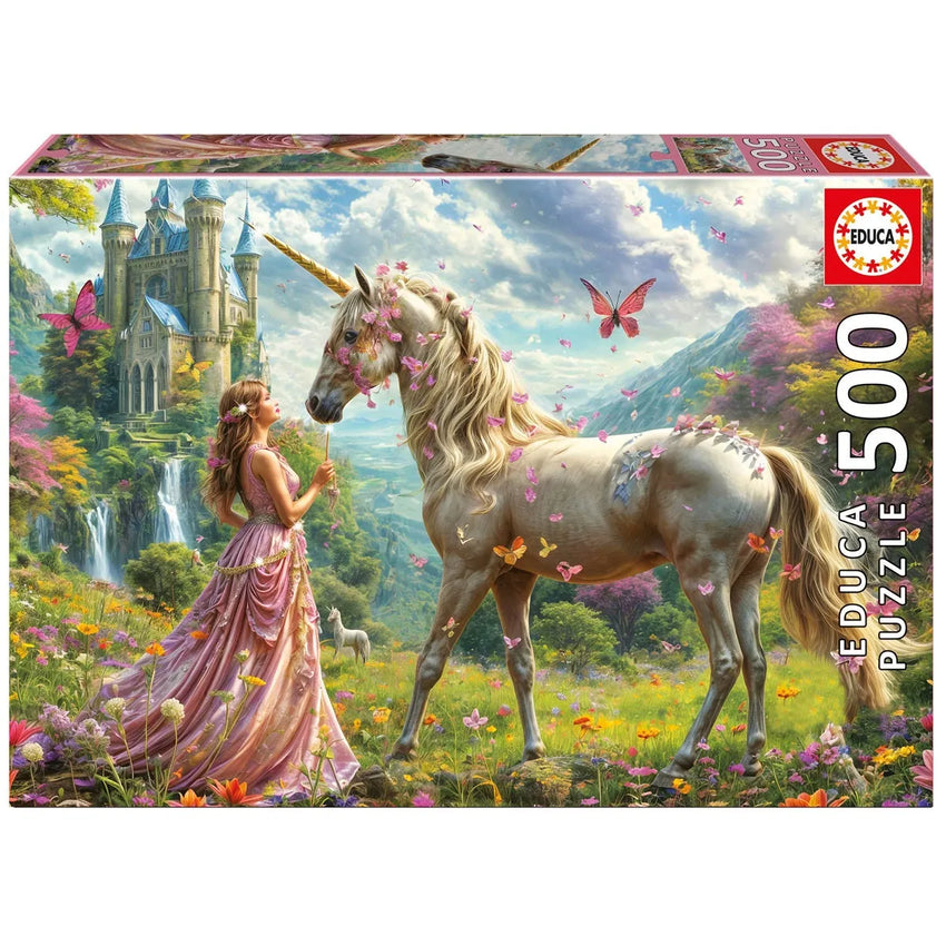 Pusle "Fairies, Unicorns, and Butterflies" 500 tk-w008 WHSX Jigsaw Puzzles-Brain Games OÜ
