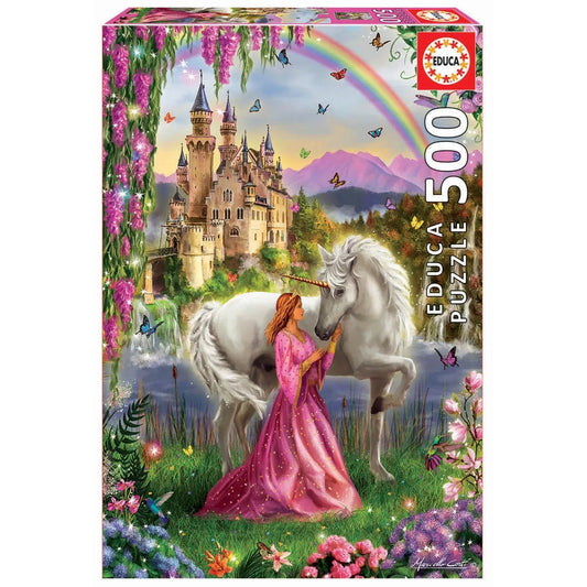 Pusle "Fairy and Unicorn" 500 tk-w008 WHSX Jigsaw Puzzles-Brain Games OÜ