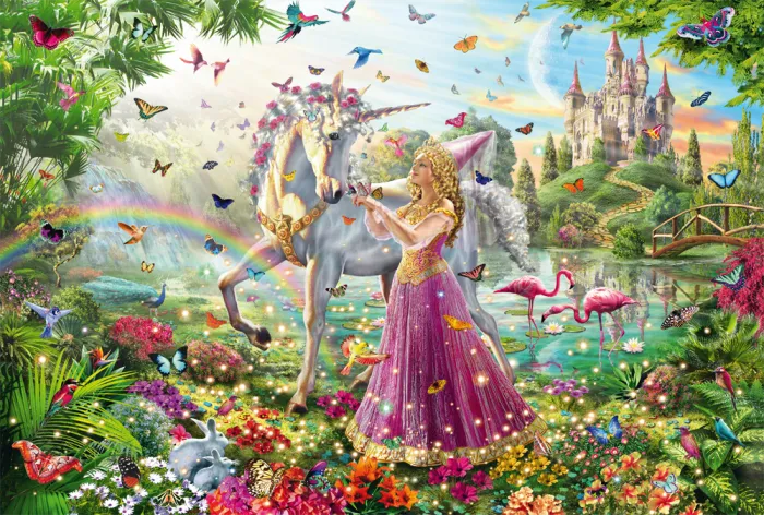 Pusle "Fairy in Magic Forest" 200 tk-w008 WHSX Jigsaw Puzzles-Brain Games OÜ
