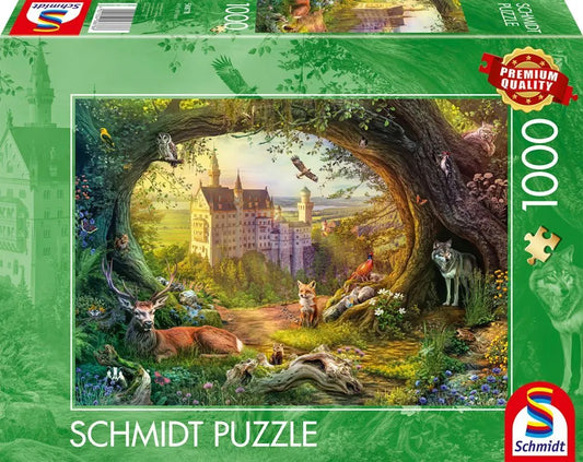 Pusle "Fairy tale castle and forest magic" 1000 tk-w008 WHSX Jigsaw Puzzles-Brain Games OÜ