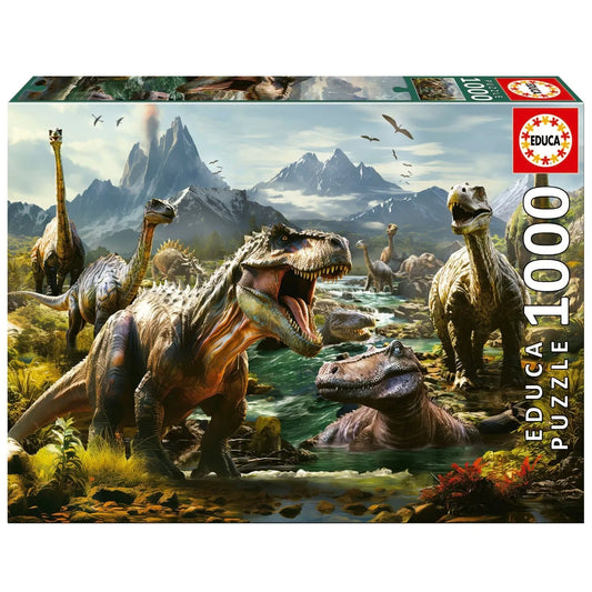 Pusle "Fierce Dinosaurs" 1000 tk-w008 WHSX Jigsaw Puzzles-Brain Games OÜ