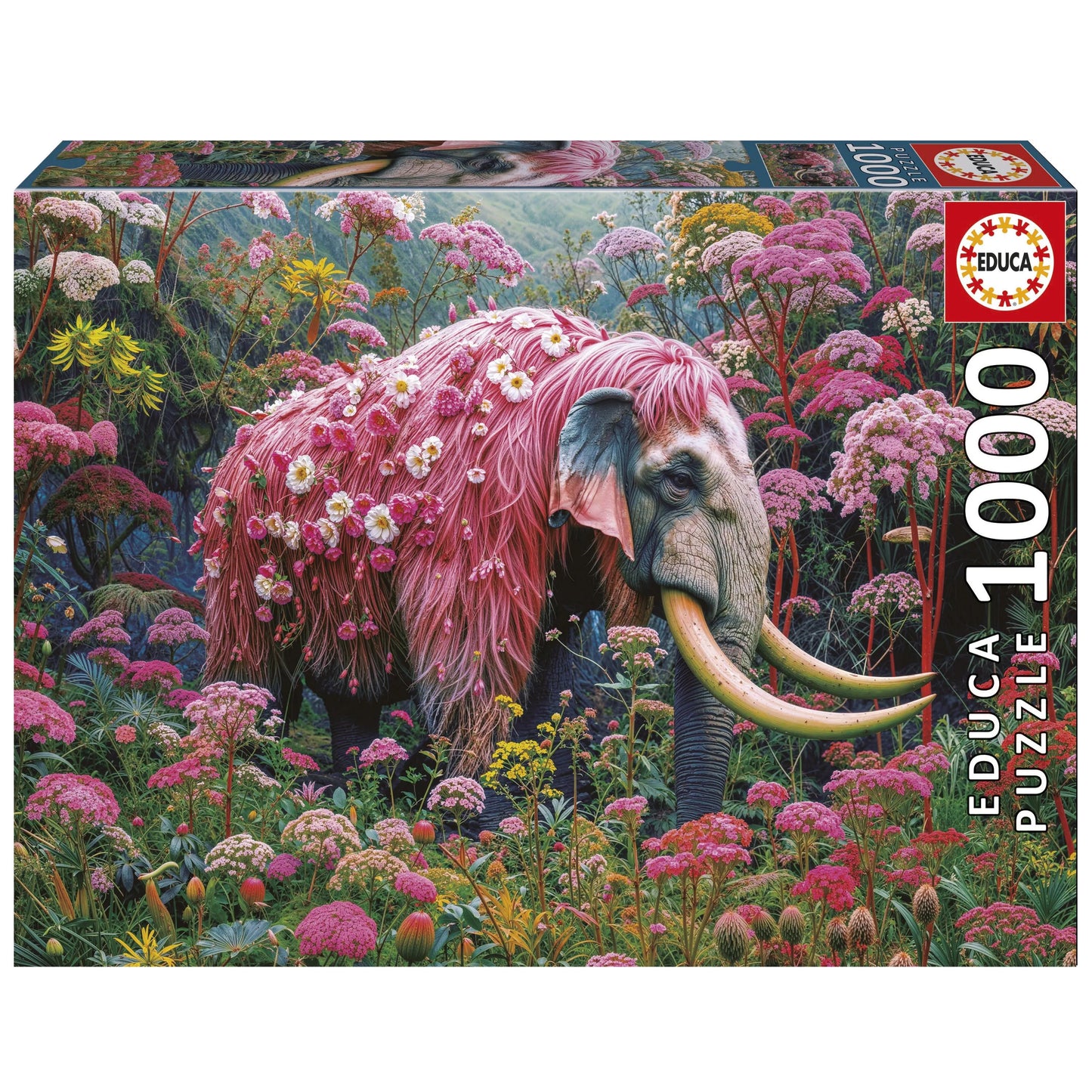 Pusle "Floral elephant" 1000 tk-w008 WHSX Jigsaw Puzzles-Brain Games OÜ