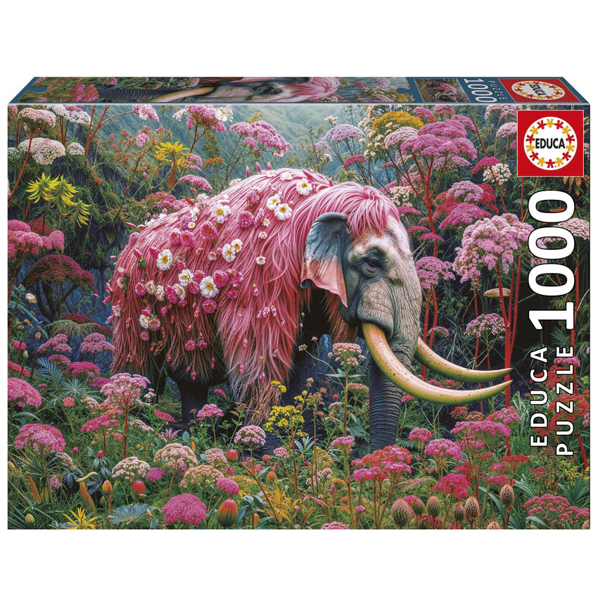Pusle "Floral elephant" 1000 tk-w008 WHSX Jigsaw Puzzles-Brain Games OÜ