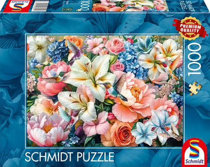 Pusle "Flowers in pastel" 1000 tk-w008 WHSX Jigsaw Puzzles-Brain Games OÜ