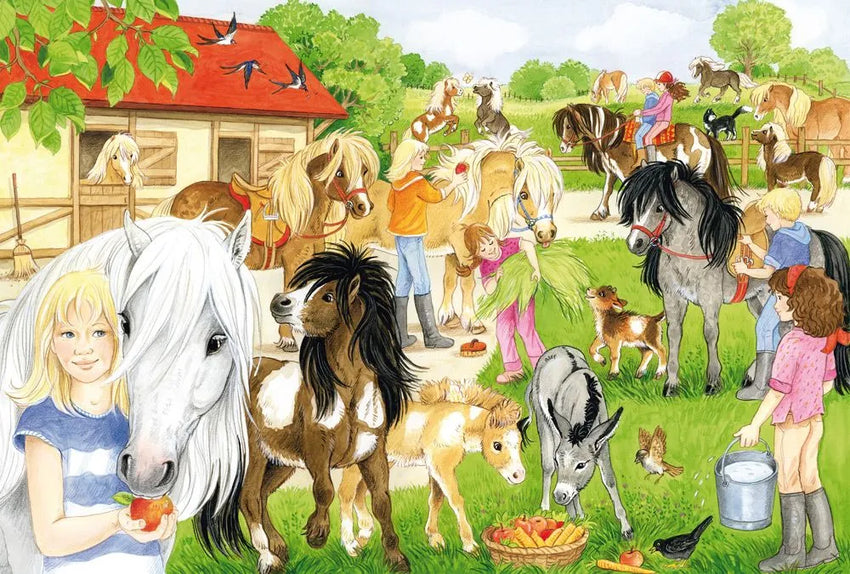 Pusle: Fun at the Riding Stables, 60 tk-w008 WHSX Jigsaw Puzzles-Brain Games OÜ