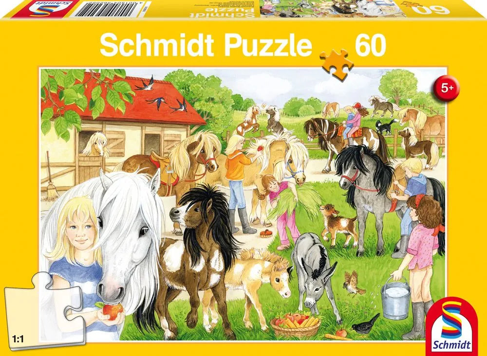 Pusle: Fun at the Riding Stables, 60 tk-w008 WHSX Jigsaw Puzzles-Brain Games OÜ
