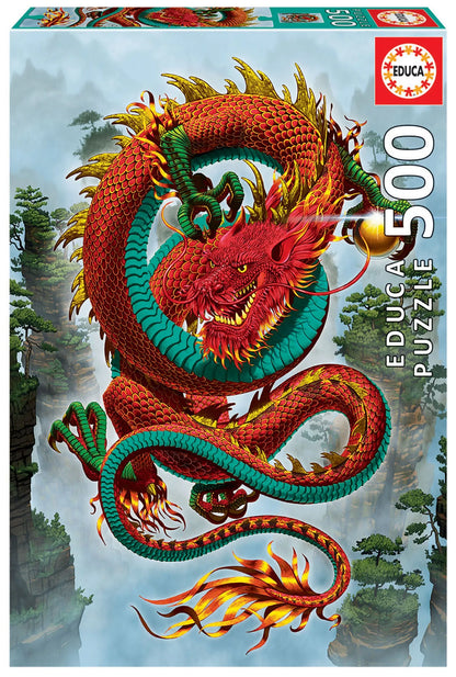 Pusle "Good fortune dragon" 500 tk-w008 WHSX Jigsaw Puzzles-Brain Games OÜ