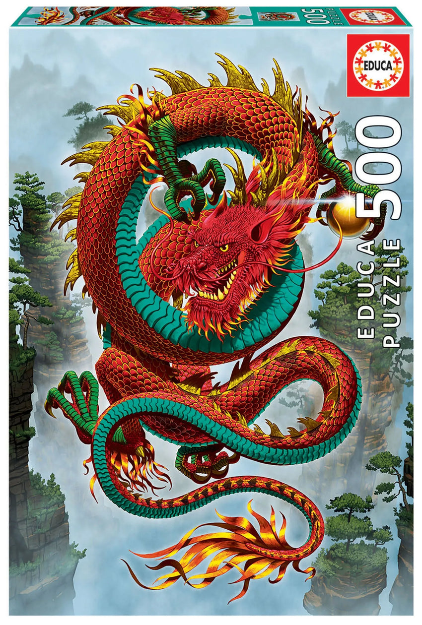 Pusle "Good fortune dragon" 500 tk-w008 WHSX Jigsaw Puzzles-Brain Games OÜ