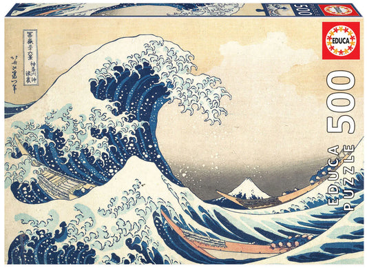 Pusle "Great Wave of Kanagawa" 500 tk-w008 WHSX Jigsaw Puzzles-Brain Games OÜ