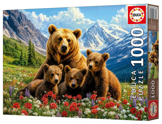 Pusle "Grizzly bears in Canada" 1000 tk-w008 WHSX Jigsaw Puzzles-Brain Games OÜ