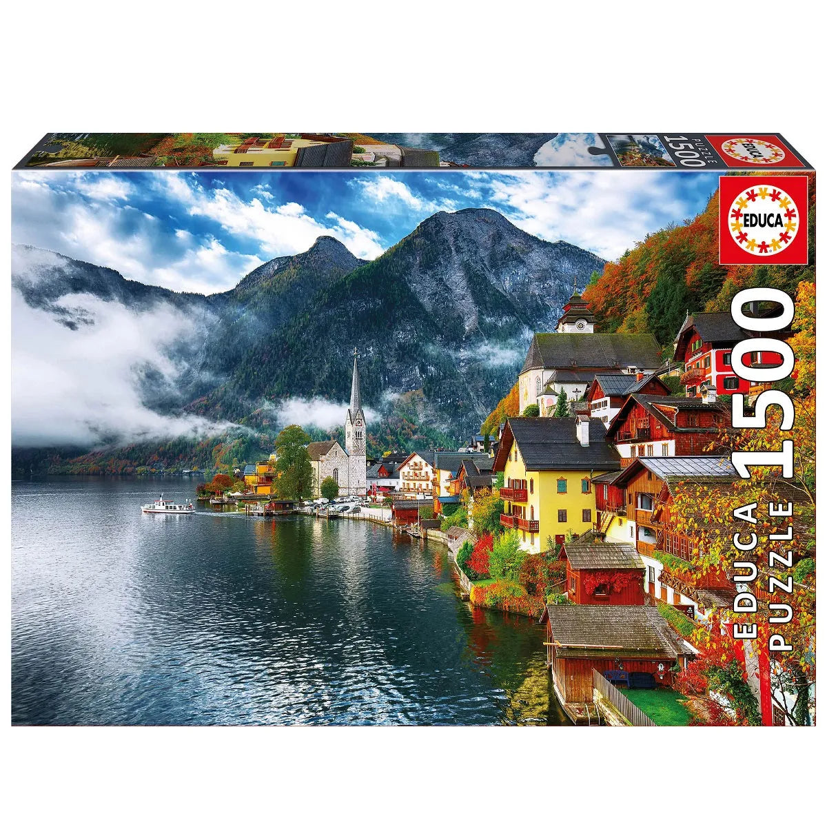 Pusle "Hallstadt, Austria" 1500 tk-w008 WHSX Jigsaw Puzzles-Brain Games OÜ