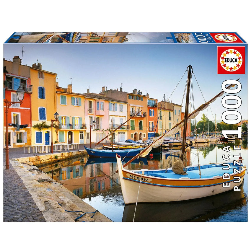 Pusle "Harbour In Martigues, Provence" 1000 tk-w008 WHSX Jigsaw Puzzles-Brain Games OÜ