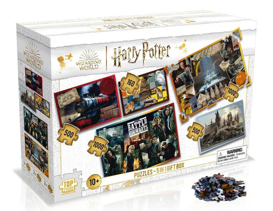 Pusle "Harry Potter 5in1" 2x1000 tk, 2x500 tk, 1x160tk-108 Jigsaw Puzzles-Brain Games OÜ